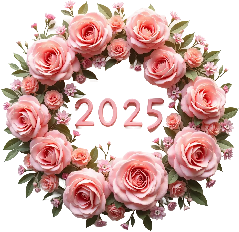 Elegant 2025 Floral Wreath